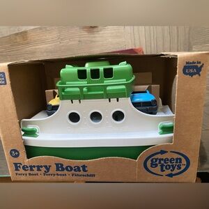 NWT Green Toys Ferry Boat w 2 Cars ages 3+